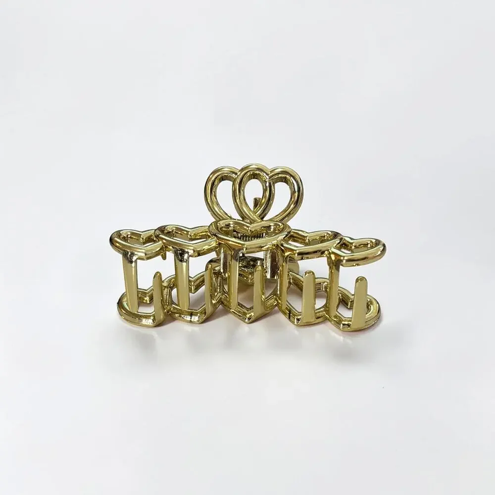 Gold Heart Hair Clip